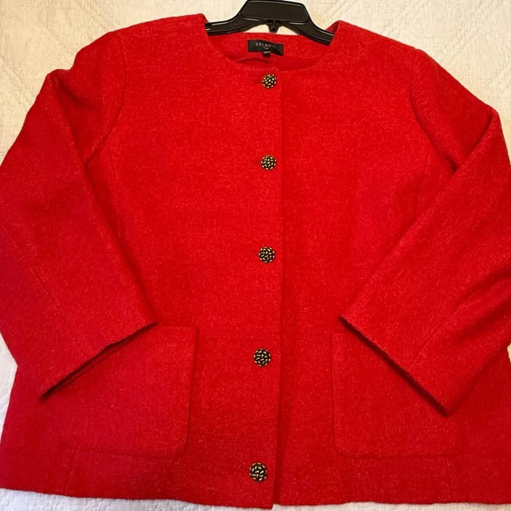 Red Button-Up Jacket - Picture 2 of 9